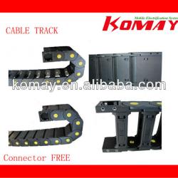 Flexible plastic cable carrier cable chain