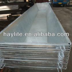 Galvanized livestock cattle trough