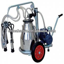 Gasoline and electric vacuum pump milking machine