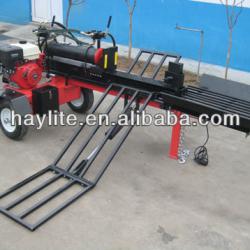 Gasoline horizontal vertical log splitter with transporter