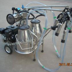 gasoline mobile double cow milking machine