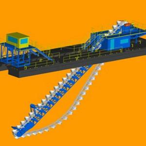 Gold mining dredger