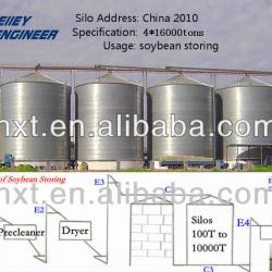 Grain storage system on farm, storage silos and bins ,270 T wheat silo