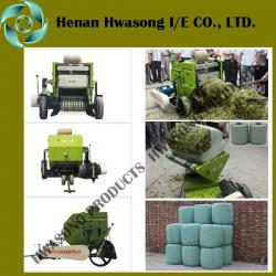 green silage round baling machine for forage storage