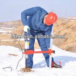 ground screw drilling for electric-driver machine