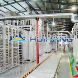 Gypsum board production line.