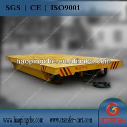 Handling rail transfer cart for heavy materials transportation