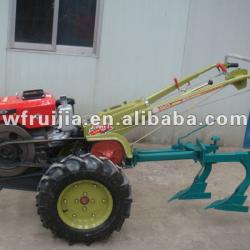 HAONONG Walking Behind Hand Tractor Power Tiller +Plow