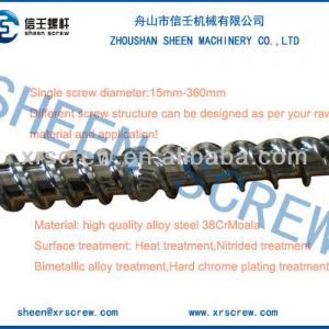 Hard chrome plating single screw and cylinder barrel for PVC EVA PE TPO sheet Extrusion Line