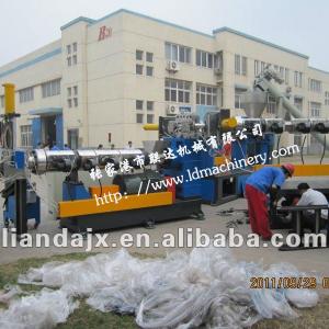 HDPE flakes double steps granulating machine