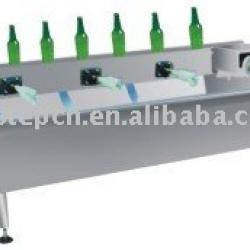 Heads rail-mounted bottle brush filling machine