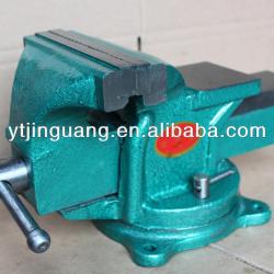 Heavy duty bench vise with anvil