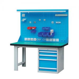 heavy duty workbench with back panel/steel workbench with drawers and pegboard