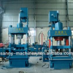 High-density metal chip briquetting press