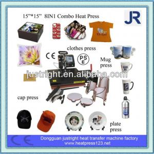 High quality 8 in 1 Multifunctional Heat Press Machine A4 CE approved heavy duty