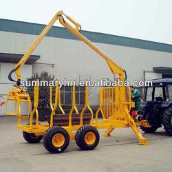 High quality atv timber trailer with crane with CE certificate