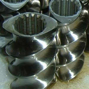 High tool steel or Nitrided extruder screw element,barrel and shaft for Wood Plastic Composite