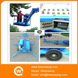 High trailer mounted hydraulic lift cherry picker