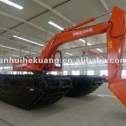 HK300SD amphibious excavator with long boom and big load capacity