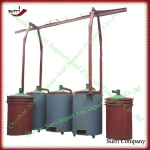 Hoist type wood charring furnace for wood charcoal