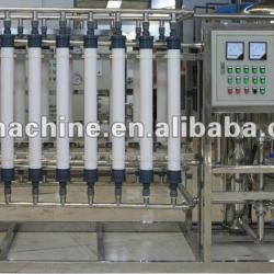 Hollow fiber ultrafiltration membrane system water treatment