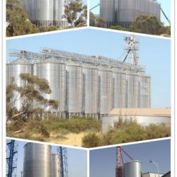 Hopper-bottom Grain storage steel silos