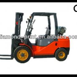 HOT SALE 2.5 ton lpg forklift &golden yellow colour &4 cylinders