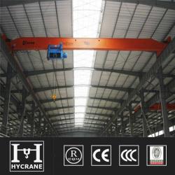 Hot sale single girder electric overhead crane with warning light