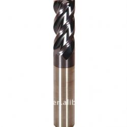 HRC 60 Carbide 4-Flutes Short-Flute High-Speed & Hardened Corner-Radius Carbide End Mill