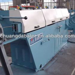 Hydraulic straightening and cutting machine