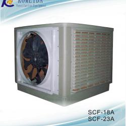 Industrial evaporative cooler side wind gap