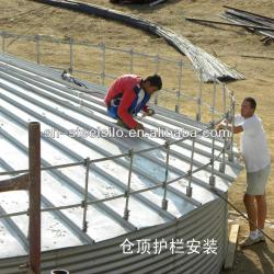 Installation Farm Grain Storage Silo Roof