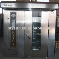 ISO-approve baking duck Rotary Rack Oven machinery heated by gas