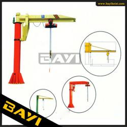 JIB crane,1T-5T capacity.360 degree rotation,with electric wie rope hoist lifting or chain hoist lifting