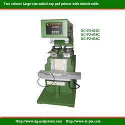 KC-P2-612C Ball cup two colours pad printing machine