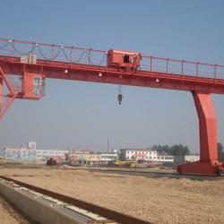 L shape single girder rail mounted gantry crane 10 ton