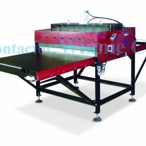 large size pneumatic two trays heat press machine on polyester fabric