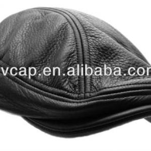 Leather IVY cap Gatsby Mens Newsboy hat Golf black flat driving s m l xl..