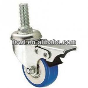 Light Duty Biaxial PVC Screw Swivel Casters With Brake