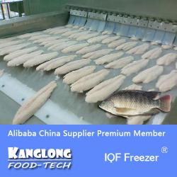 LSJ IQF Spiral Freezer Of Tilapia Fillet For Sale