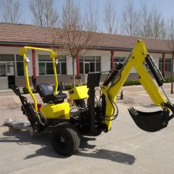 LW-7 small garden tractor backhoe