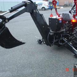 LW-7 small garden tractor backhoe