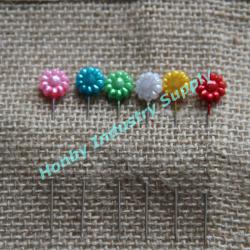 Machine Apply Assorted Colors Flower Heads Metal Sewing Needles