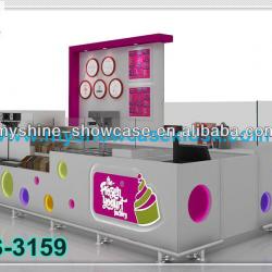 Mall Retail Frozen Yogurt Ice Cream Kiosk Design For Sale