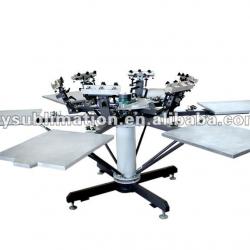 Manual Six satioion t-shirts screen printing machine