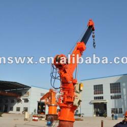 Marine Hydraulic hoisting Telescopic Crane for a ship