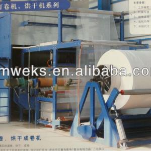 Medical gauze fabric unwinding and drying machine