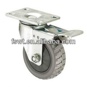 Medium Duty Grey polyurethane Casters With Brake