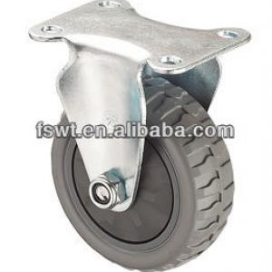 Medium Duty Grey Polyurethane Fixed Casters