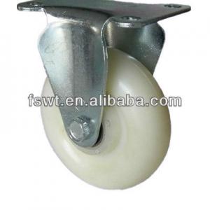 Medium Duty White Nylon Fixed Caster Wheel